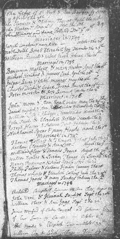 Marriage Entry Runnalls William Jewell Wilmot